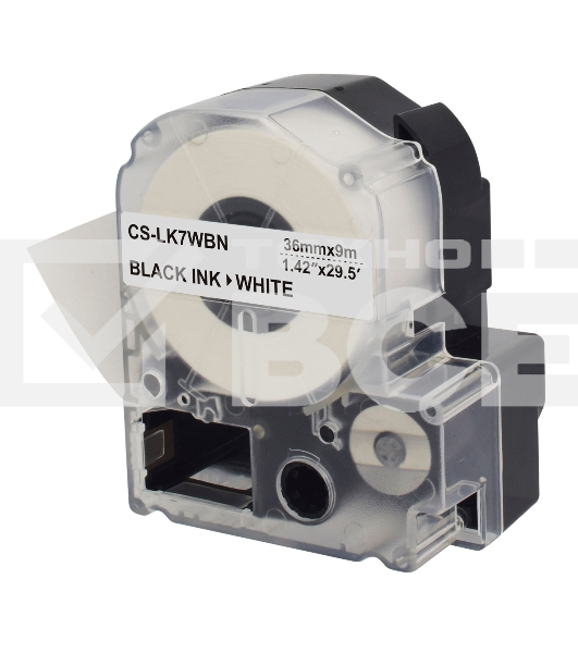 Картридж ленточный Cactus CS-LK7WBN черный шрифт, белый фон (36 мм, 9 м) для Epson LW1000P/Z700/Z900