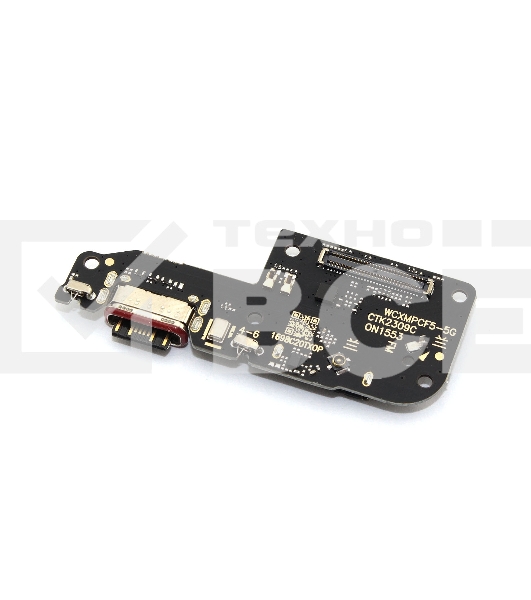 Нижняя плата (шлейф) с разъемом зарядки и микрофоном для Xiaomi Poco F5 (23049PCD8G)