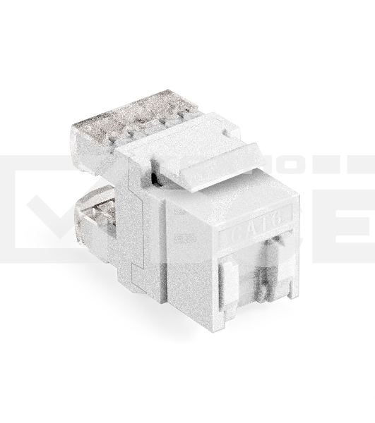 Модуль-вставка Keystone Jack RJ-45 ExeGate KJ-8P8C-U-C6-180SH-Dual (Кат.6, неэкранированная, 180 градусов, со шторками, IDC Krone/110)