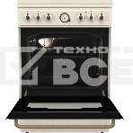 Газовая плита Gorenje GKS6C71CLI, электрическая духовка, металлическая крышка, чугун, слоновая кость, фото10