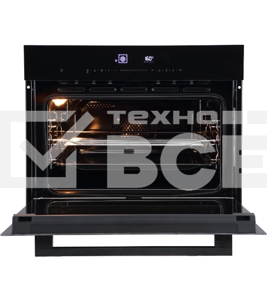 Встраиваемый духовой шкаф Kuppersberg KHT 616 Black компактный, ШхВхГ: 59.5х45.4х56.5 см, 50 л, А+, гидролизная очистка, черный цвет