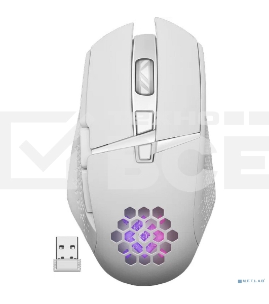 Мышь беспроводная Defender Glory GM-514 белый, 3200 dpi, радиоканал, USB, кнопки - 7