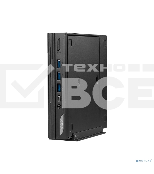 Компьютер MSI Pro DP10 12M Mini Core i7-1360P (2.2GHz), 32Gb(16*2) DDR4 SO-DIMM, 1TB SSD M.2, Intel UHD Graphics, noDVD, WiFi, BT, 120W, VESA, VGA, noOS, 1y war-ty, черный