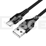 Кабель USB2.0 Hoco AM/Type-C, 3А, X120, 1м, черный, коробка, фото4