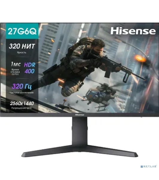 Монитор Hisense 27' 27G6Q PRO, 2560x1440, 16:9, IPS, 1ms, 320cd, 320Hz, HDMI, DP
