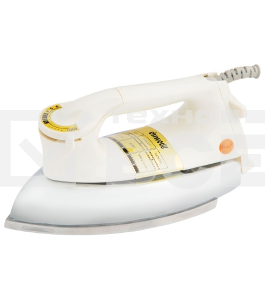 Утюг ЯРОМИР ЯР-003 белый Максимальная мощность 1400 Вт. Подошва из полированного алюминия. Автоматический контроль температуры нагрева. Индикатор нагрева утюга. Терморегулятор. Цвет: белый.