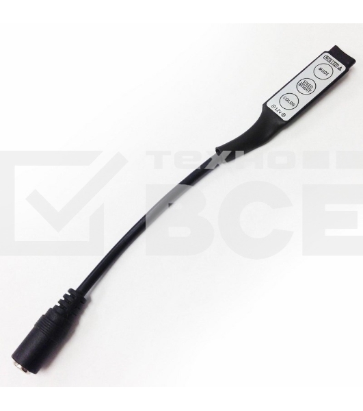 Мини контроллер LED  с разьемом 5,5х2,1 мм 72/144 W, 3 кнопки, 12 V/24 V
