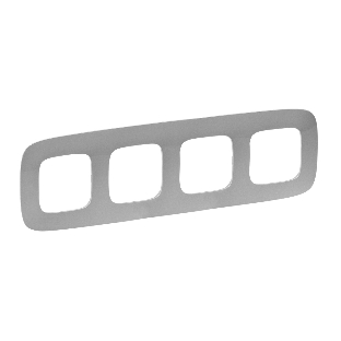 Рамка 'Алюминий' 4-постовая универсальная Valena ALLURE