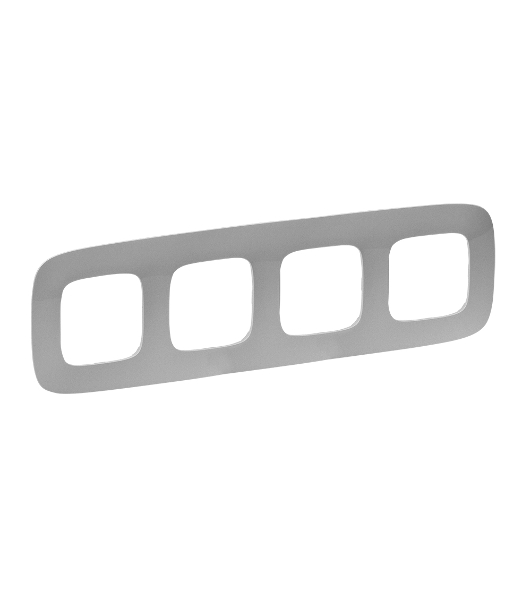 Рамка 'Алюминий' 4-постовая универсальная Valena ALLURE