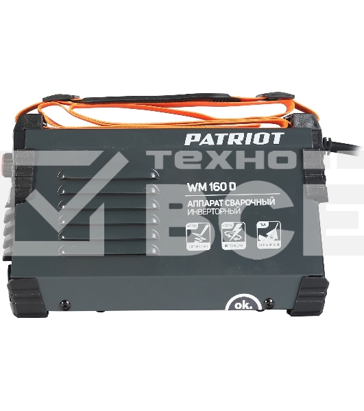 Сварочный аппарат Patriot WM160D инвертор ММА 6.8кВт