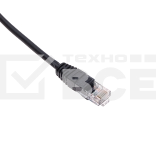 Патч-корд U/UTP, CAT 5e, RJ45-RJ45, 26AWG, ZH нг(А)-HF, черный, 0,3м  Rexant