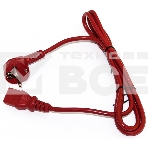 Шнур для блока питания Hyperline, IEC 320 C13, вилка Schuko, 1.8 м, 10А, красный, фото 1