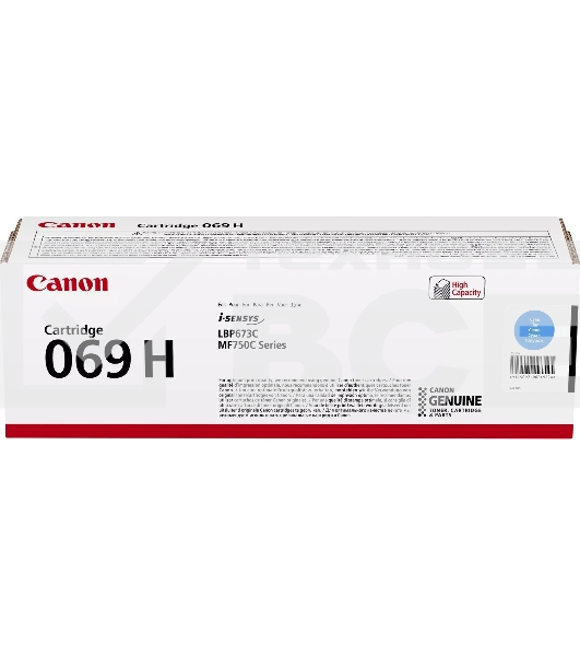 Картридж лазерный Canon 069HC (5097C002/004) голубой (5500 стр., повышенной ёмкости) для Canon MF752Cdw/754Cdw, LBP673Cdw