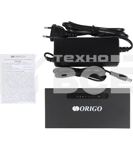 Неуправляемый PoE-коммутатор ORIGO OS1206P/60W/A1A 4x100Base-TX PoE+, 2x100Base-TX, PoE-бюджет 60 Вт, корпус металл