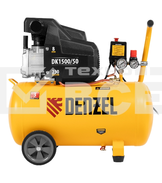 Компрессор Denzel воздушный DK1500/50,Х-PRO 1,5 кВт, 230 л/мин, 50 л 58064