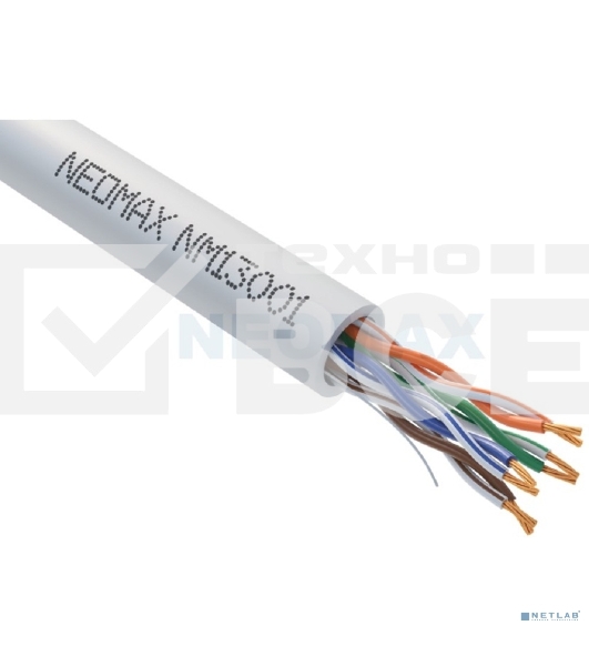 Коммутационный шнур NEOMAX (NM13001-003) UTP 0.3м, гибкий, cat.5е, серый, многожильный