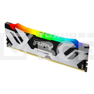 Оперативная память Kingston Fury Renegade, DDR5, 32GB (1x32GB), 6400MHz, CL32, радиатор, RGB, серебристый/чёрный