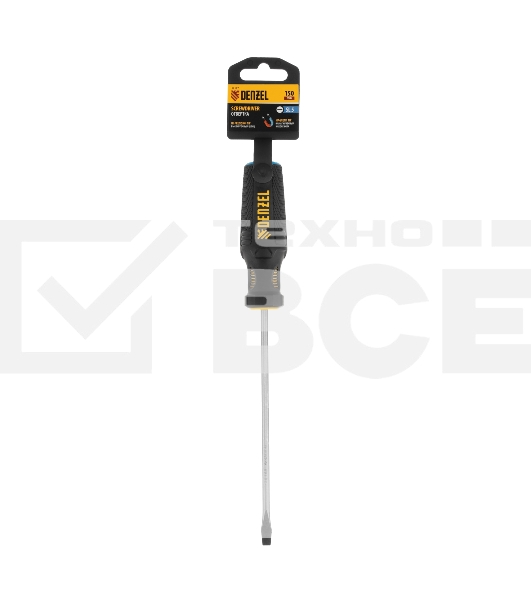Отвертка SL5x150 мм, CrV, трехкомпонентная рукоятка Denzel
