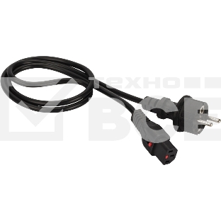 Шнур питания Lanmaster LAN-PP13L/SH-0.5-BK C13-Schuko проводник.:3x0.75мм2 0.5м 220В 10А черный