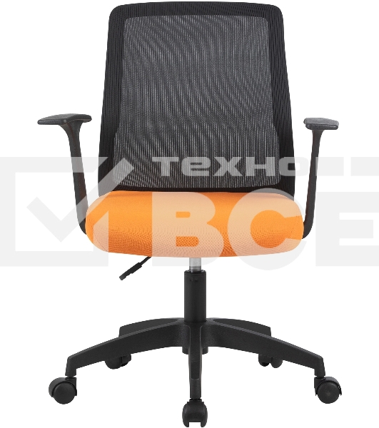 Кресло компьютерное Cactus CS-MC222-BKOR черный, сиденье оранжевый