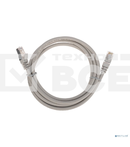 Патч-корд F/UTP REXANT категория 6, RJ45-RJ45, экранированный, 26AWG, LSZH, серый, 2 м