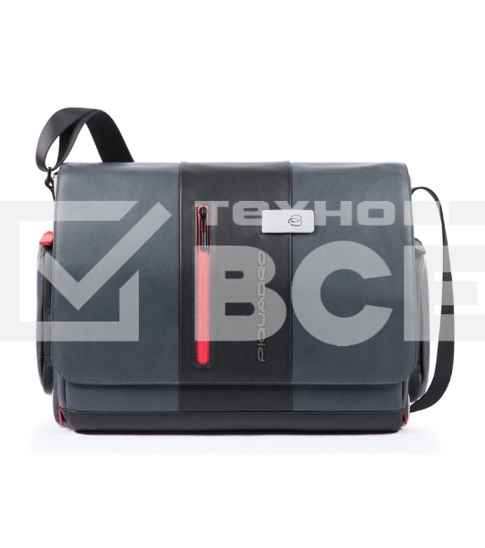 Сумка мужская Piquadro Urban CA1592UB00/GRN серый/черный натур.кожа