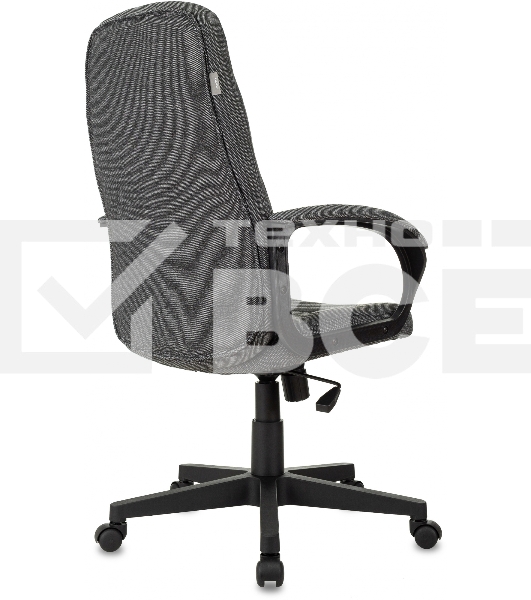 Кресло руководителя Бюрократ CH 002 Fabric 3C1 серый, крестов. пластик