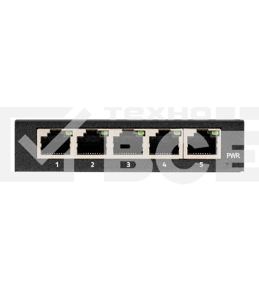Коммутатор неуправляемый ExeGate EDGS-1005D (5-портовый гигабитный UTP 10/100/1000 Base-T, металлический корпус, с функцией энергосбережения (Green Ethernet Technology), настольный)