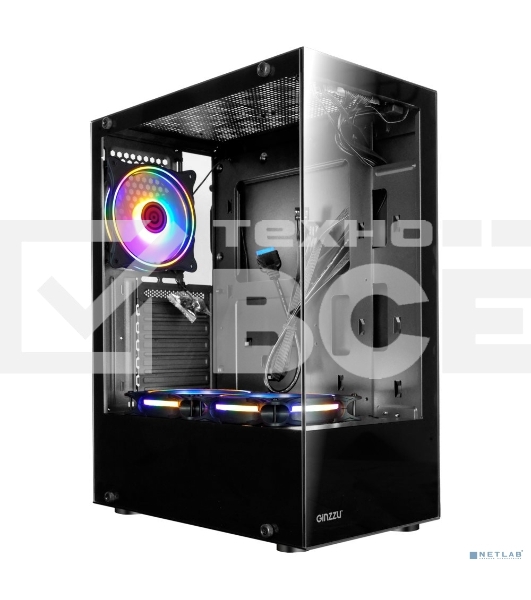 Компьютерный корпус Ginzzu CL305 FAN 3*12LC4 FRGb