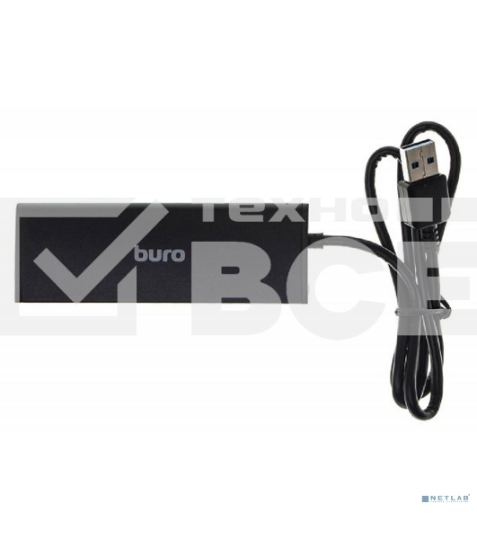 Разветвитель USB 3.0 Buro BU-HUB4-0.5-U3.0 4порт. черный