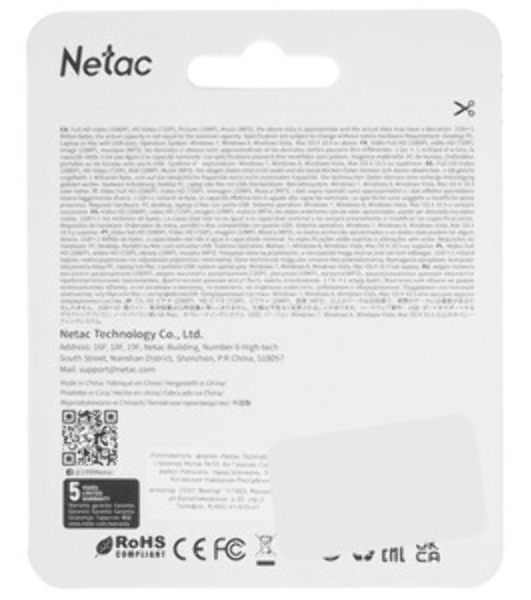 Флешка USB Netac U326 (NT03U326N-064G-20PN), 64Gb, USB 2.0, R/W 50/15, серебристый