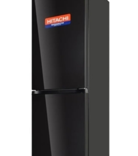 Холодильник Hitachi R-B410PUC6 BBK черный двухкамерный 215/105л морозилка снизу, No Frost