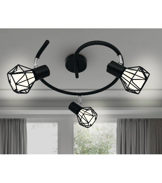 Светильник Ambrella light TR8624/3 BK/CH черный/хром E27*3 max 40W D330*175