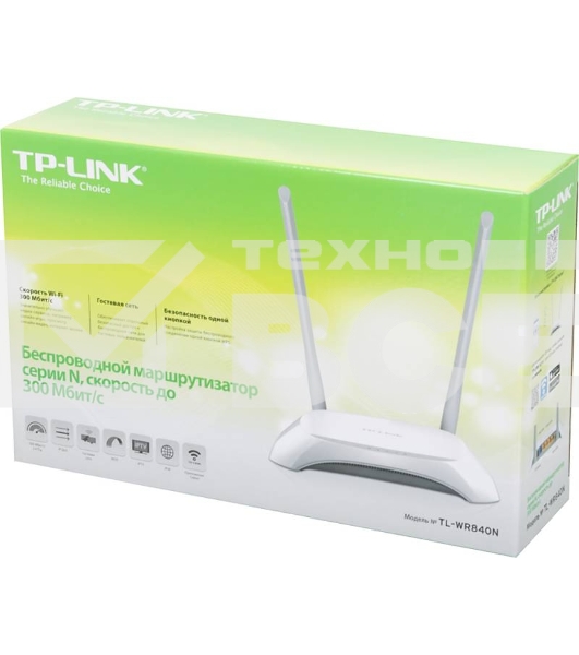 Роутер беспроводной TP-Link TL-WR840N N300 10/100BASE-TX белый