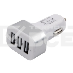 Адаптер питания Cablexpert MP3A-UC-CAR17, 12V->5V 3-USB, 2.1/2/1A, фото 1