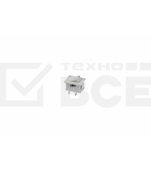 Выключатель клавишный 250V 6А (2с) ON-OFF серый  Mini  Rexant