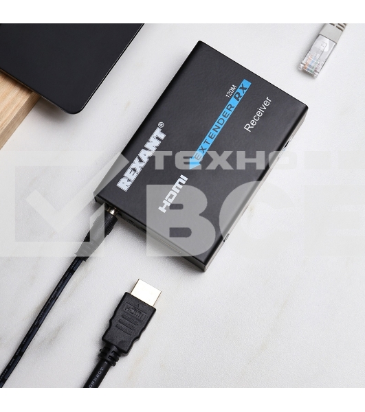 Приёмник сигнала HDMI по витой паре LAN (RJ-45) кат. 5е/6 REXANT