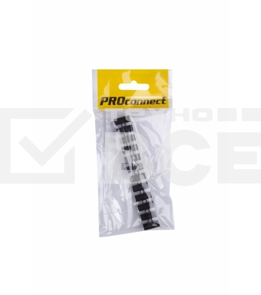 Колодка клеммная КВ-6 PROconnect, 6А, 6 мм², PP (полипропилен), черная, индивидуальная упаковка, 1 шт.