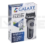 Электробритва Galaxy Line GL 4200, черный, аккумуляторная, сетки из ультратонкой японской стали, два независимых подвижных лезвия, плавающая головка, возможность промывки блока ножей и сеток, встроенный триммер для подравнивания висков, индикатор заряда, реверсная работа ножей, время непрерывной работы 45мин, дополнительный режущий блок и сетка в комплекте, щетка для чистки, фото7