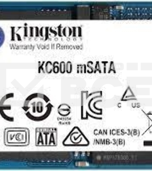Накопитель SSD Kingston KC600, 256GB, mSATA, R/W 550/500