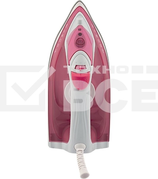 Утюг Scarlett SC-SI30K56 (розовый)Мощность, Вт: 2400; Световой индикатор работы: Да; Регулируемый пар до г/мин: 35; Паровой удар до г/мин: 140; Резервуар для воды, мл: 280; Функция разбрызгивания воды: Да; Терморегулятор: Да; Вертикальное отпаривание: Да;