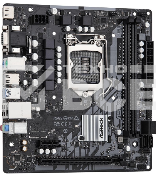 Материнская плата ASRock H510M-HVS R2.0, LGA 1200, Intel H510, 2xDDR4, 4xSATA, 1xPCIe 4.0 x16, 1xPCIe x1, 1xHDMI, 1xVGA, 1x 1Gb LAN, 2xUSB-A 3.2 Gen 1, 4xUSB 2.0, 3x3.5 мм, 7.1, mATX