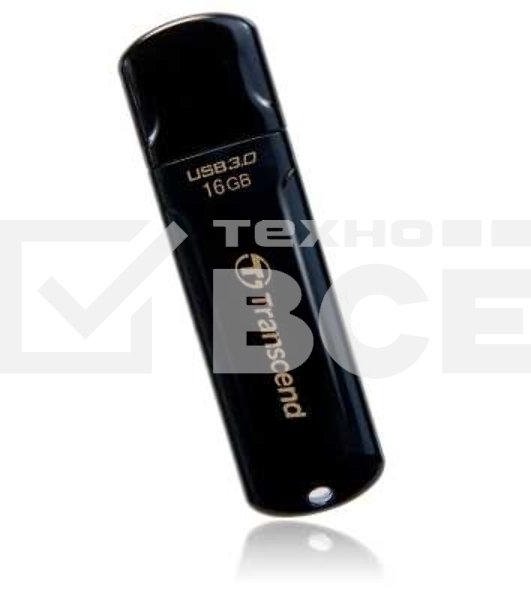 Флешка USB Transcend JetFlash 700 (TS16GJF700), 16Gb, USB 3.0, R/W 70/20, черный