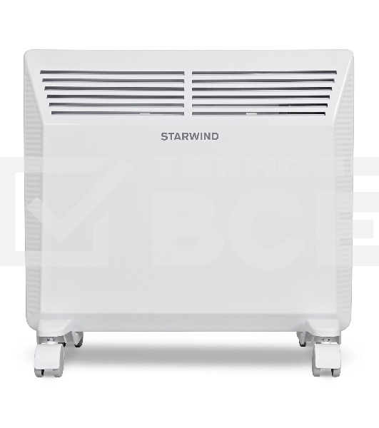 Конвектор Starwind SHV5210, белый, 1000 Вт, 15 м2, термостат, 2 режима мощности