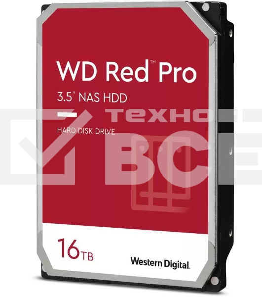Жесткий диск WD Original SATA-III 16Tb WD161KFGX NAS Red Pro (7200rpm) 512Mb 3.5
