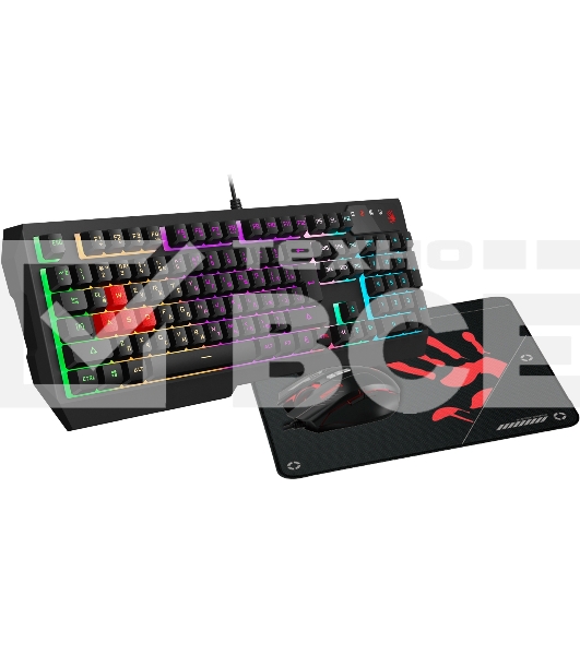 Комплект клавиатура+мышь A4Tech Bloody B1700 проводной, USB, 6000 DPI, чёрный