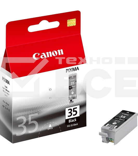 Картридж струйный Canon PGI-35Bk (1509B001) черный (9.30 мл, 200 стр.) для Canon PIXMA iP100, iP110