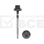 Саморез кровельный 4,8х50, окрашенный RAL 7024, короб (150 шт/уп) KRANZ, фото 1