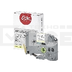 Кассета с лентой S'OK by Sakura Printing TZEC31 для Brother, черный на желтом, 12мм/8м, наклейка, фото 1