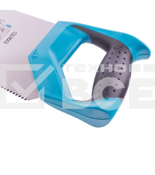 Ножовка по дереву Gross PIRANHA, усил.трапецев.полотно,500 мм,11-12TPI,зуб3D,кален.зуб,2-комп.рук.